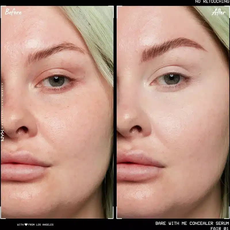 کانسیلر سرمی آبرسان نیکس NYX مدل Bare With Me Concealer Serum کد 01 رنگ Fair — تصویر ۲