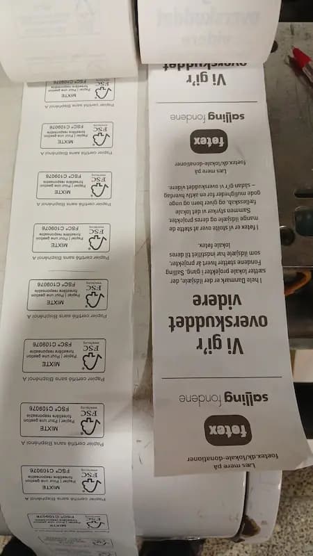 رول پرینتر حرارتی عرض 8 هانسول — تصویر ۲