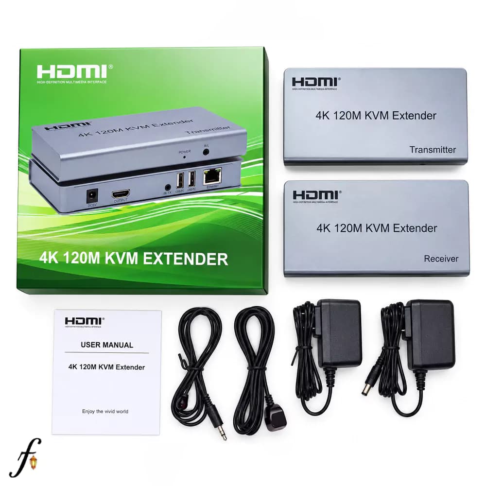 KVM اکستندر HDMI و USB تحت شبکه 120 متری 4K — تصویر ۵