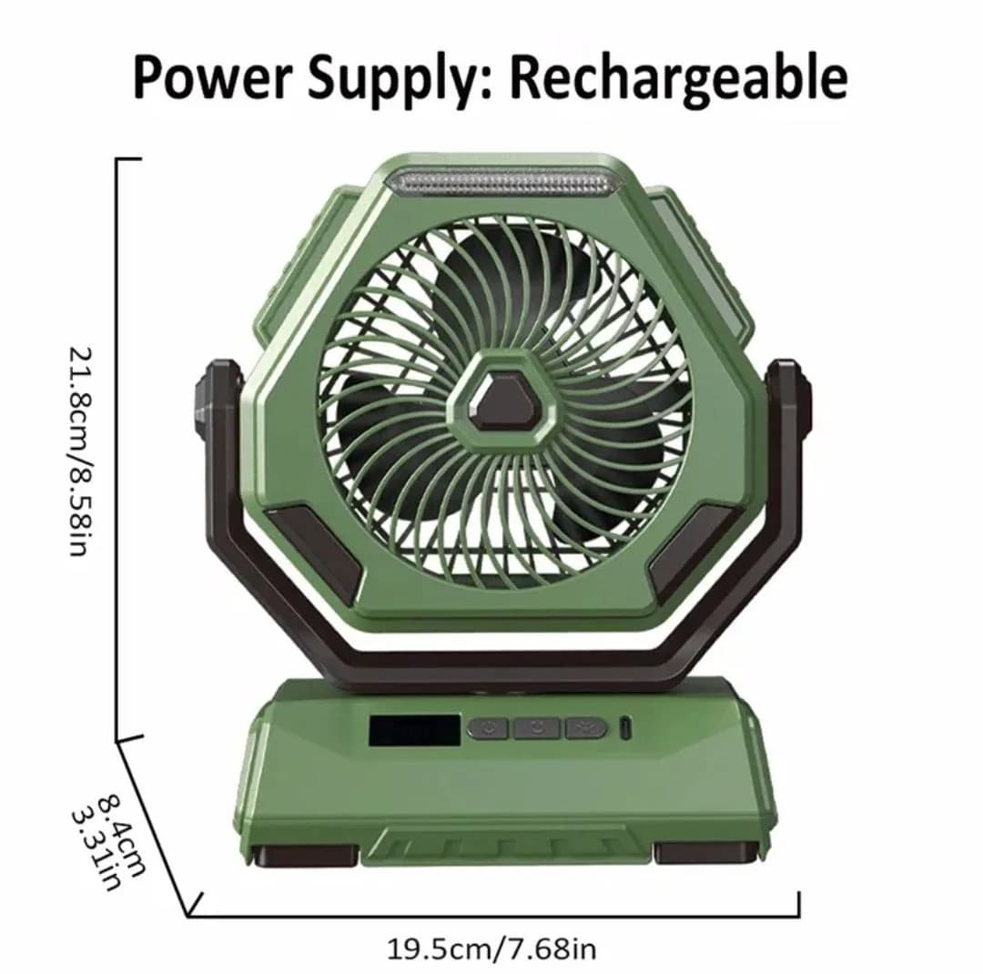 پنکه رومیزی مدل Outdoor Fan LED ظرفیت ۲۴۰۰ میلی آمپر ساعت — تصویر ۴