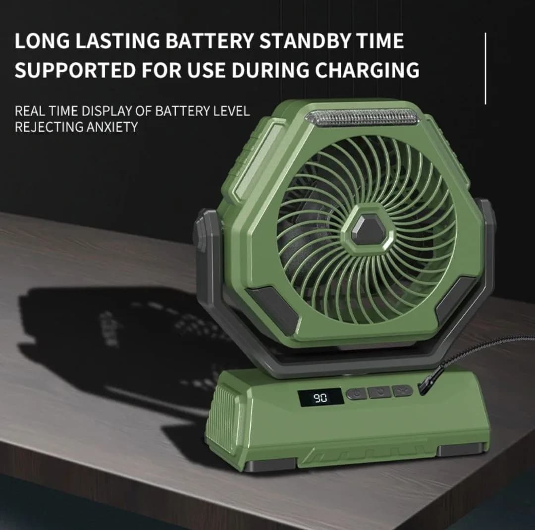 پنکه رومیزی مدل Outdoor Fan LED ظرفیت ۲۴۰۰ میلی آمپر ساعت — تصویر ۶
