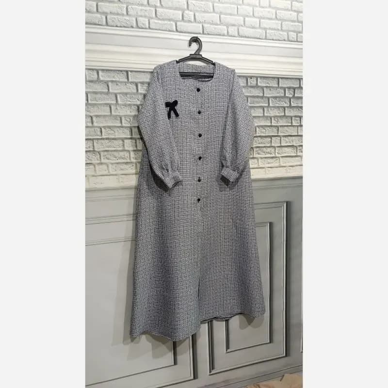مانتو بلند زنانه جنس ریما پاییزه قد 130 سایزبندی رنگبندی متنوع — تصویر ۷