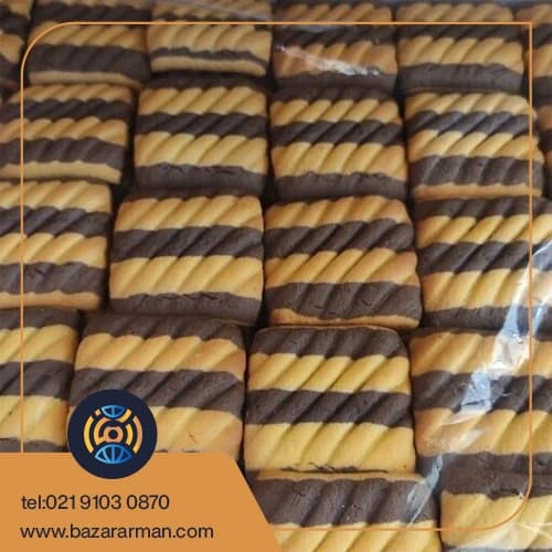 کلمپه برشی دورنگ با مغز گردو