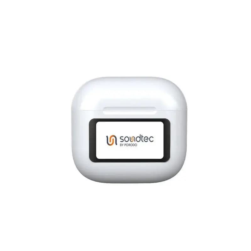 هدفون بلوتوثی نمایشگر دار پرودو مدل Porodo Soundtec Glimpse ANC PD-STWLEP040-WH — تصویر ۲