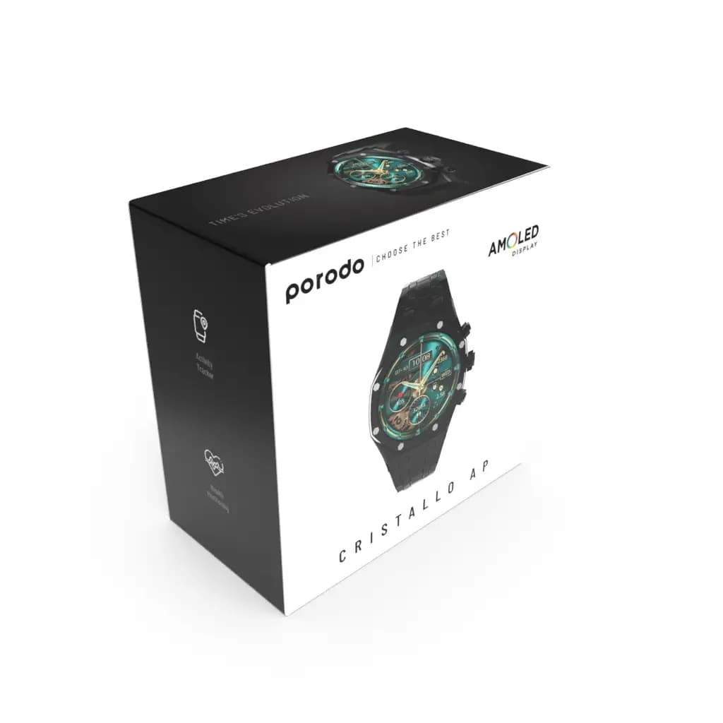 ساعت هوشمند پرودو مدل Porodo Cristallo AP Amoled — تصویر ۳