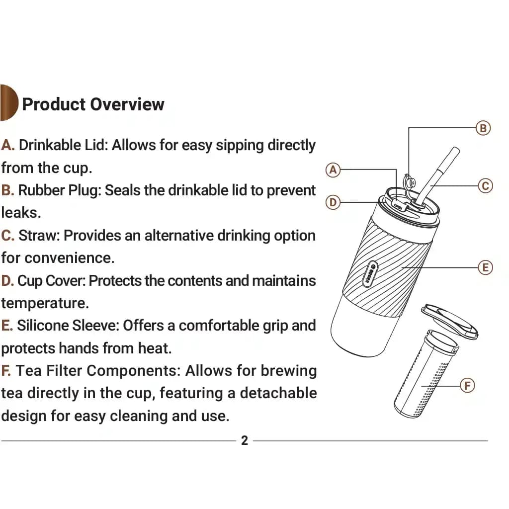ماگ و فلاسک به همراه فیلتر دمنوش لپرسو Lepresso Thermal Tumbler With — تصویر ۵