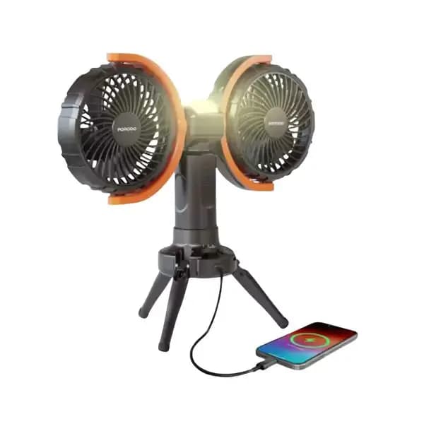 پنکه رو میزی 2 پره پرودو مدل Porodo Lifestyle Dual-Head Oscillating Fan PD-LFST150-BK — تصویر ۲