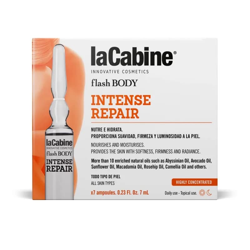 آمپول ویال بدن ترمیم کننده لاکابین تغذیه کننده و رفع عمقی خشکی پوست کد 8886 intense repair