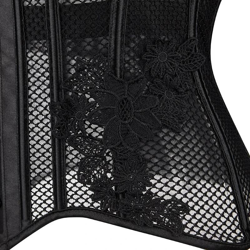 تاپ زنانه مدل گیپور گوتیک فنردار کد LUX00699 — تصویر ۶