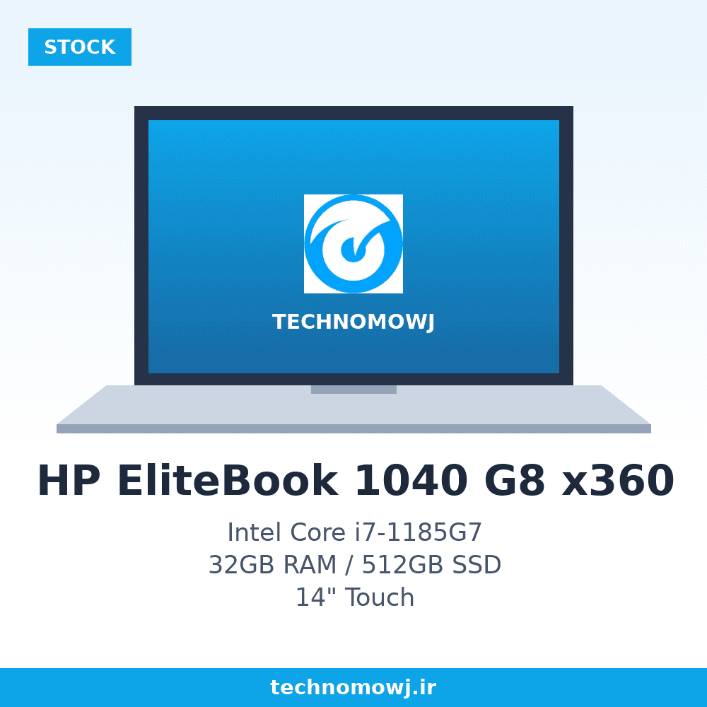 لپ تاپ استوک Hp EliteBook 1040 G8 x360 | Core i7-1185G7 | 32GB | 512GB SSD | Intel Iris Xe | 14 اینچ FHD لمسی