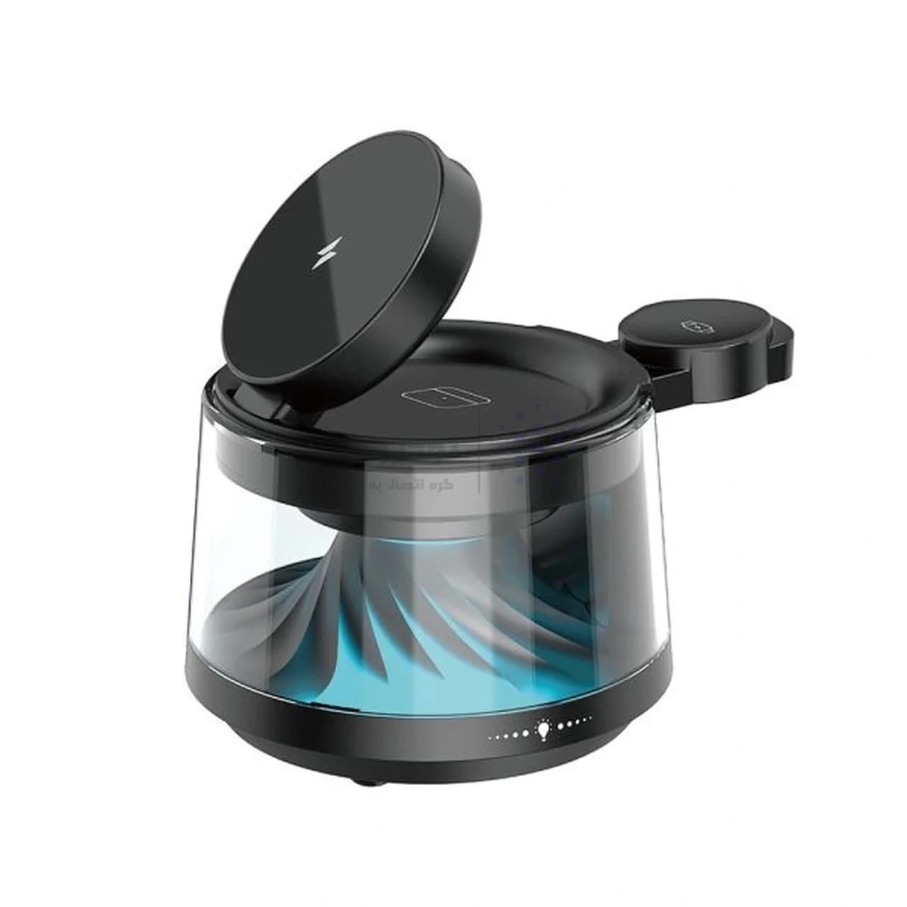 اسپیکر و شارژر وایرلس پنج کاره Wiwu مدل Flow wi-w039 – مشکی (گارانتی شش ماهه شرکتی) — تصویر ۵