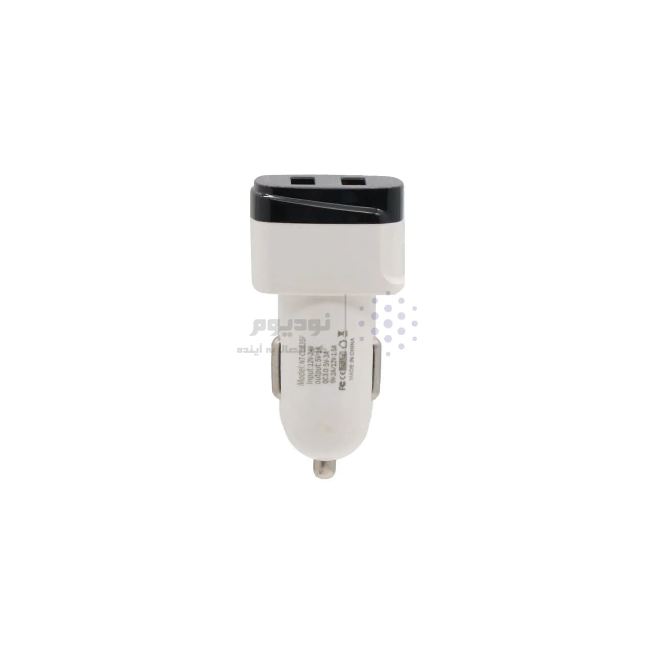 شارژر فندکی 12W فست دو پورت NITU مدل NT-CC835F به همراه کابل شارژ اندروید – سفید مشکی (گارانتی 18 ماه تعویض نیکان همراه) — تصویر ۲