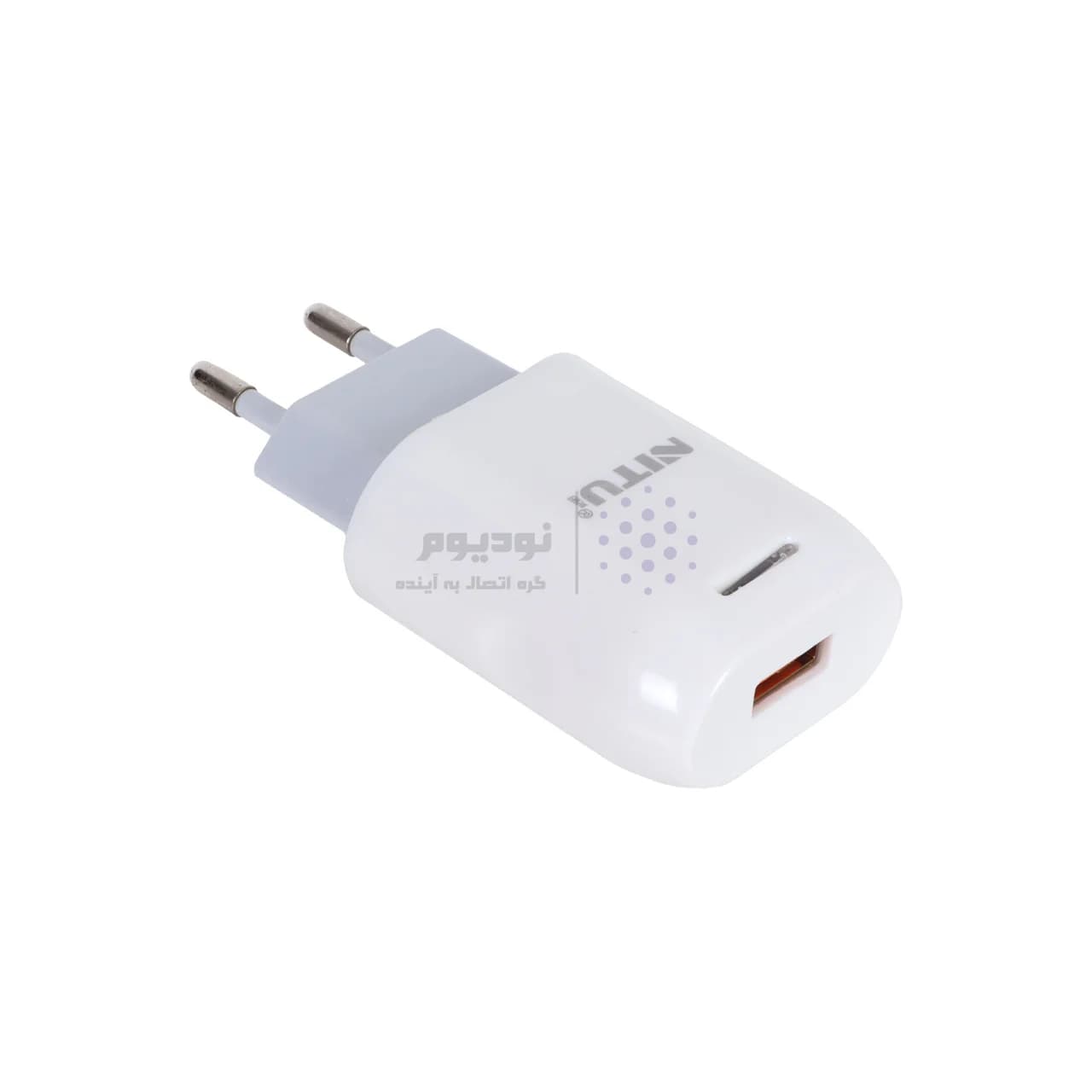 شارژر دیواری فست تک پورت Nitu مدل NT-TC033 12W به همراه کابل شارژ آیفون – سفید (گارانتی 18 ماه تعویض نیکان همراه) — تصویر ۳