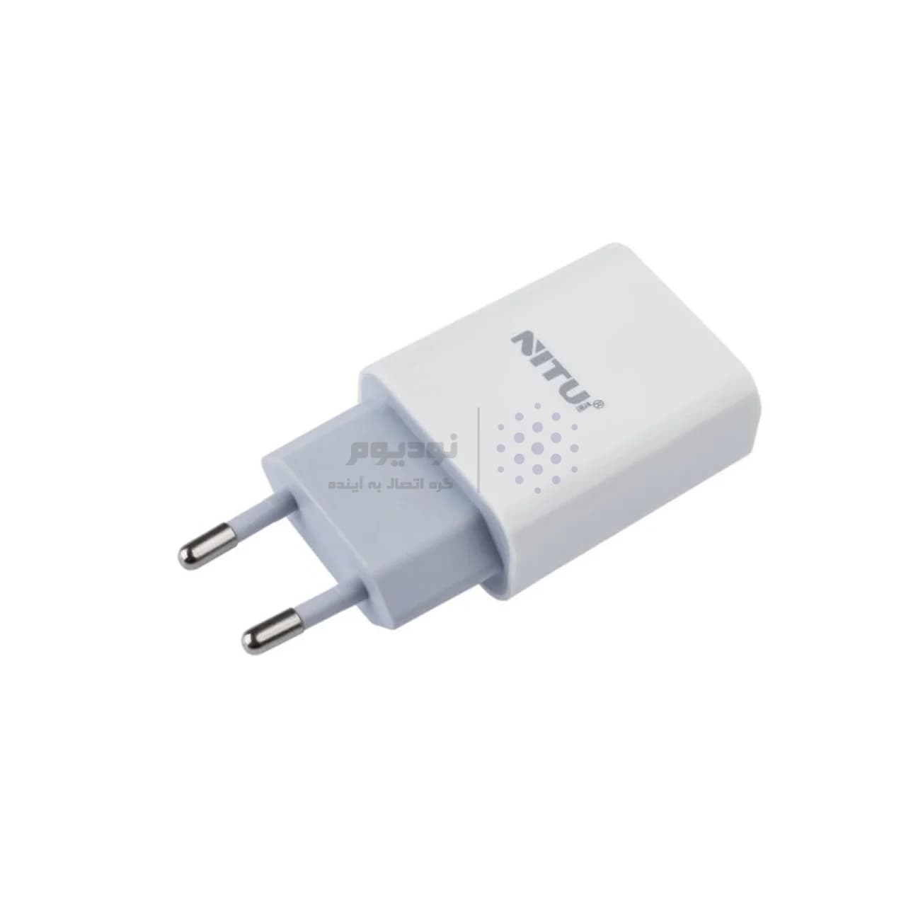 شارژر دیواری فست تک پورت Nitu مدل NT-TC066 به همراه کابل شارژ آیفون – سفید (گارانتی 18 ماه تعویض نیکان همراه) — تصویر ۳
