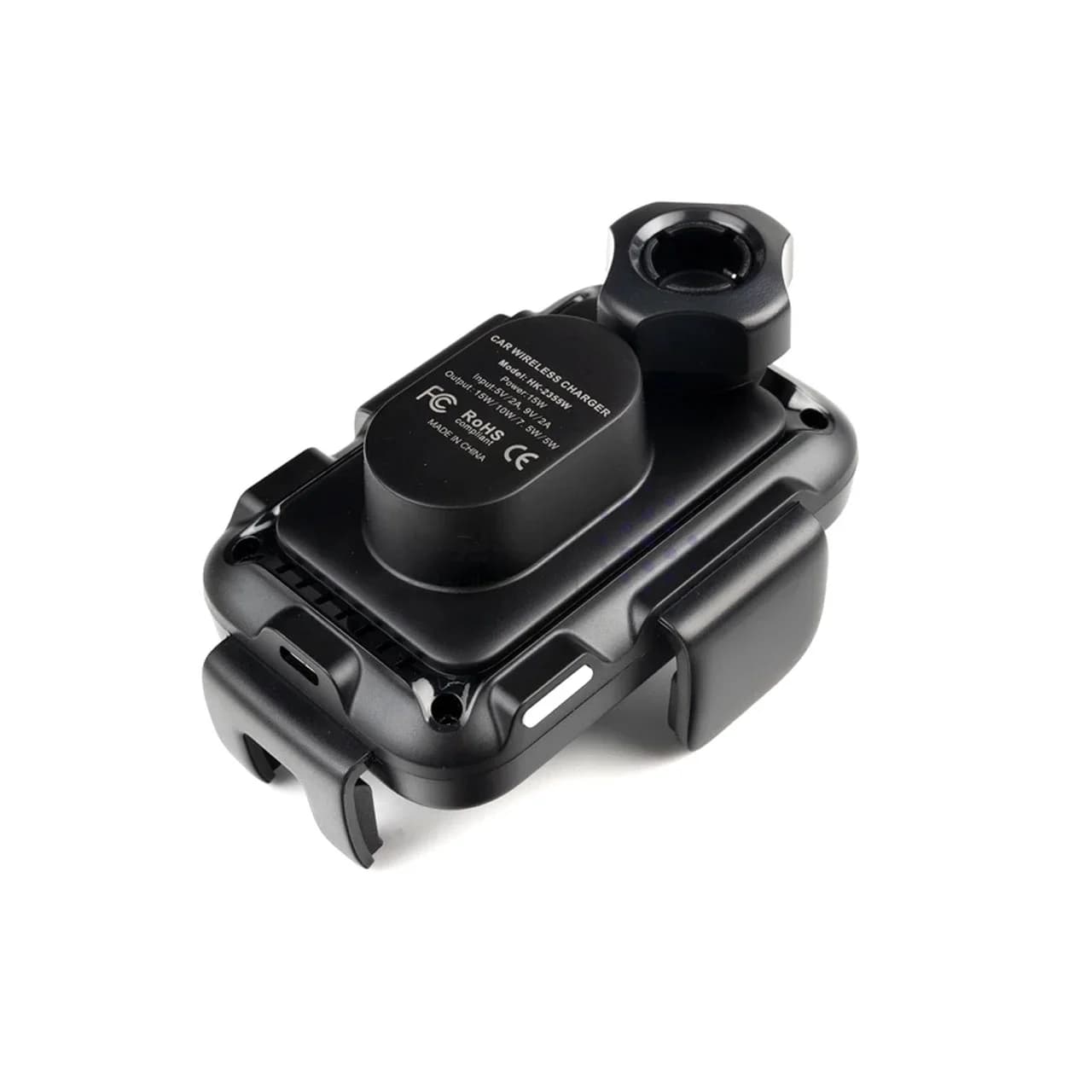 شارژر وایرلس و هولدر گوشی موبایل دریچه کولری Hiska مدل HK-2355W – مشکی — تصویر ۵