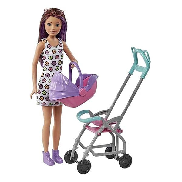 عروسک باربی اسکیپر مدل Skipper Babysitters Inc Doll Stroller Set — تصویر ۳