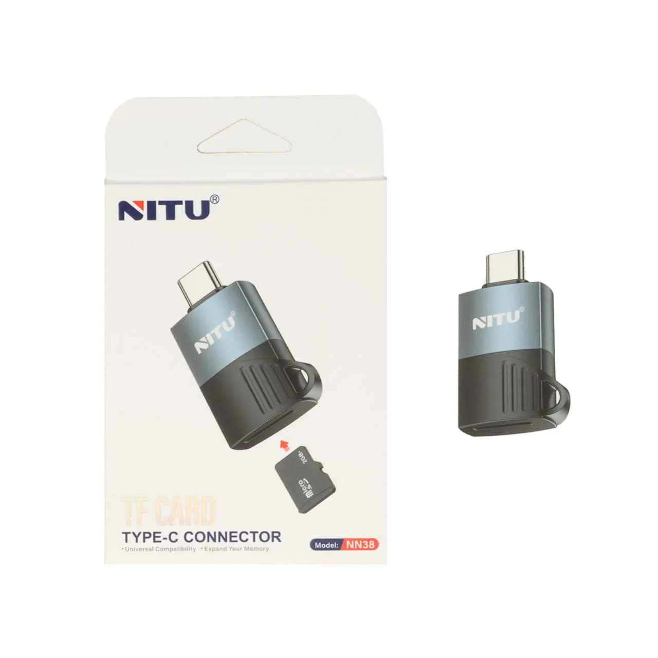رم ریدر Nitu Type-C مدل NN38 – مشکی (گارانتی 18 ماه تعویض نیکان همراه)