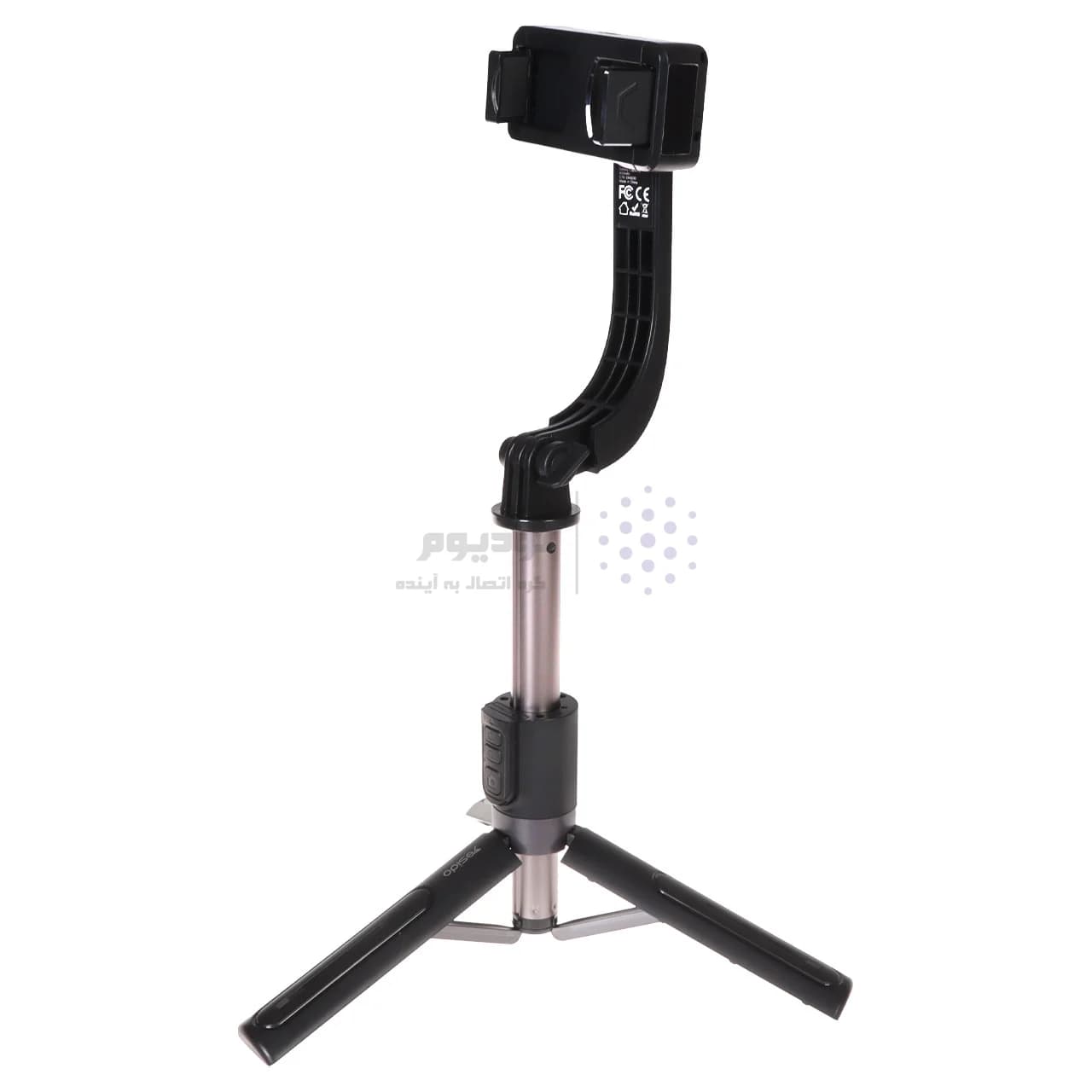استابلایزر و سه‌پایه نگهدارنده شارژی گوشی موبایل Yesido مدل SF28 ، با ریموت بی‌سیم و چرخش 360 درجه ، ارتفاع 70 سانتی‌متر – مشکی (گارانتی 18 ماه تعویض نیکان همراه) — تصویر ۳