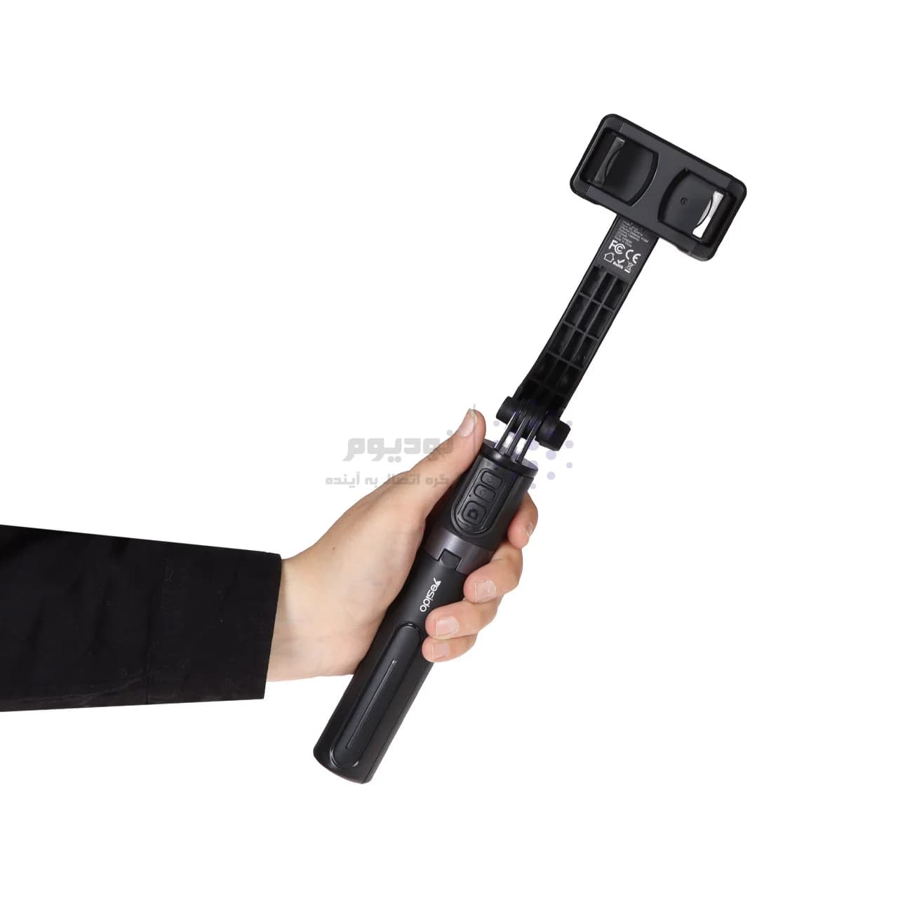 استابلایزر و سه‌پایه نگهدارنده شارژی گوشی موبایل Yesido مدل SF28 ، با ریموت بی‌سیم و چرخش 360 درجه ، ارتفاع 70 سانتی‌متر – مشکی (گارانتی 18 ماه تعویض نیکان همراه) — تصویر ۶