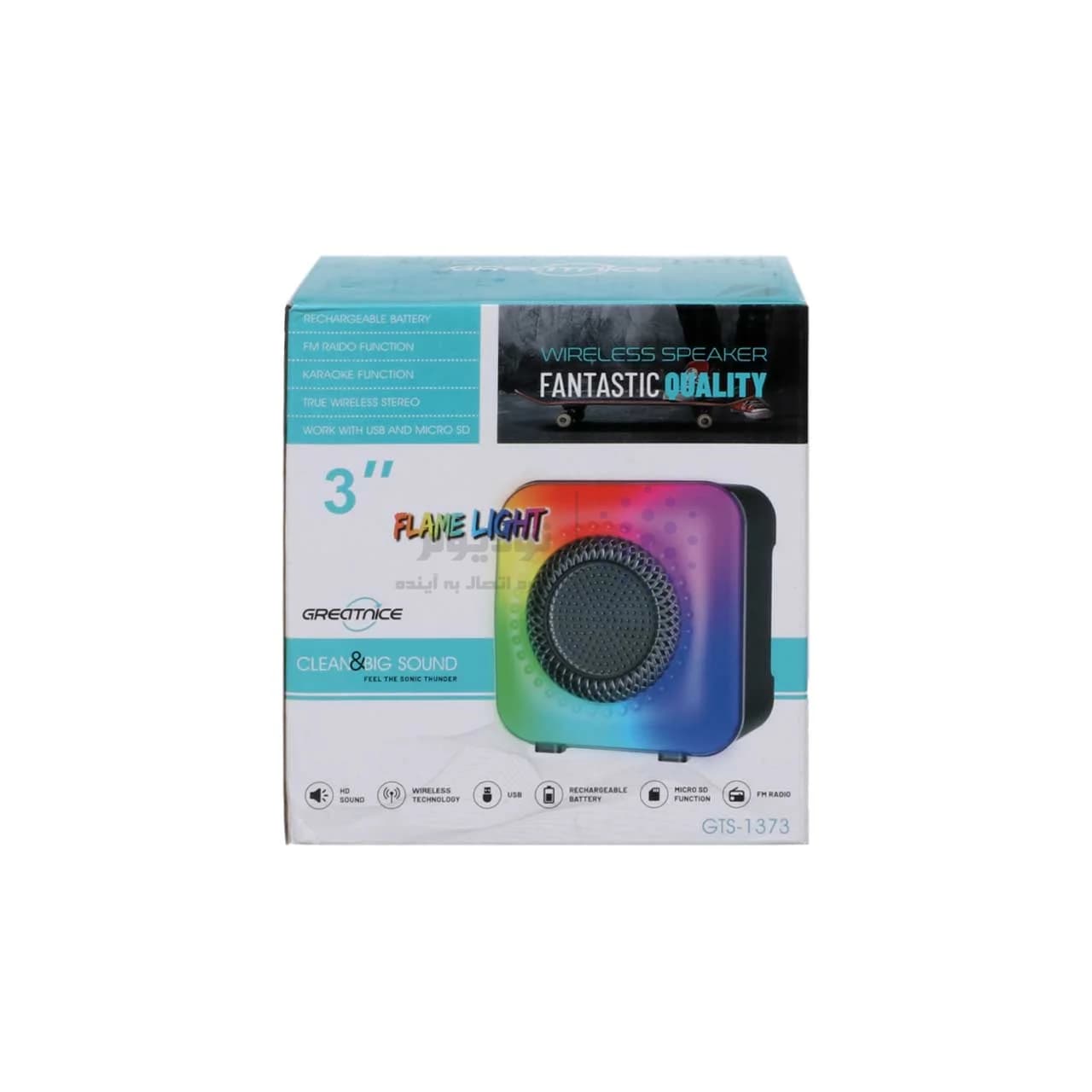 اسپیکر بی سیم Greatnice مدل GTS-1373 – مشکی – TCO — تصویر ۶