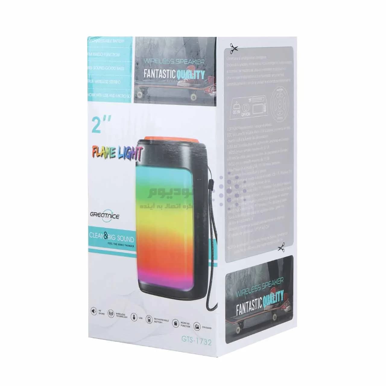 اسپیکر بی سیم Greatnice مدل GTS-1732 – مشکی – TCO — تصویر ۸