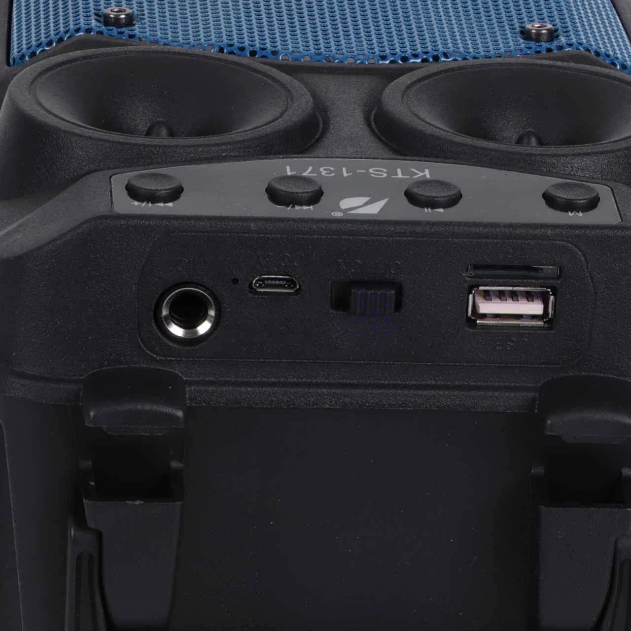اسپیکر5W بی سیم BIG SOUND مدل KTS-1371 – آبی — تصویر ۴
