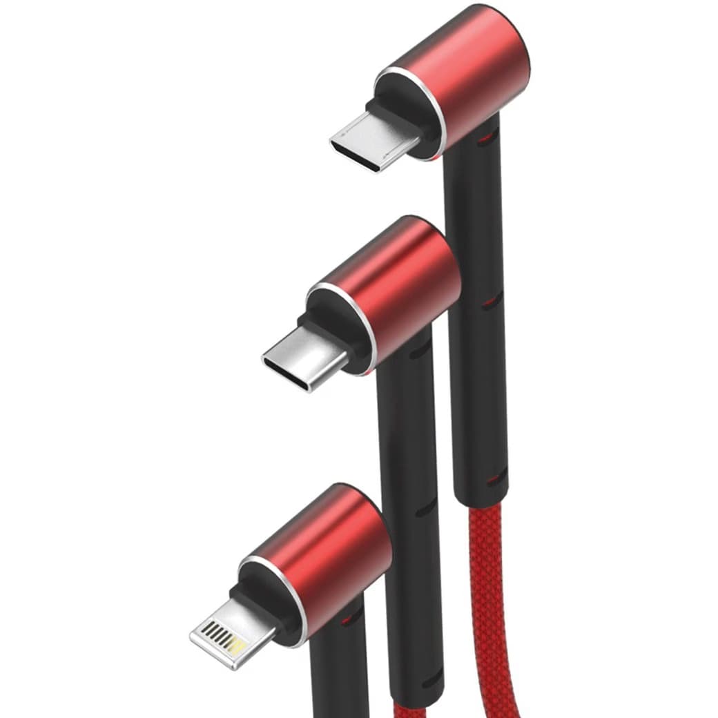 کابل تبدیل USB به MicroUSB، Lightning و USB-C تسکو مدل TC A100 طول 1.2 متر — تصویر ۳