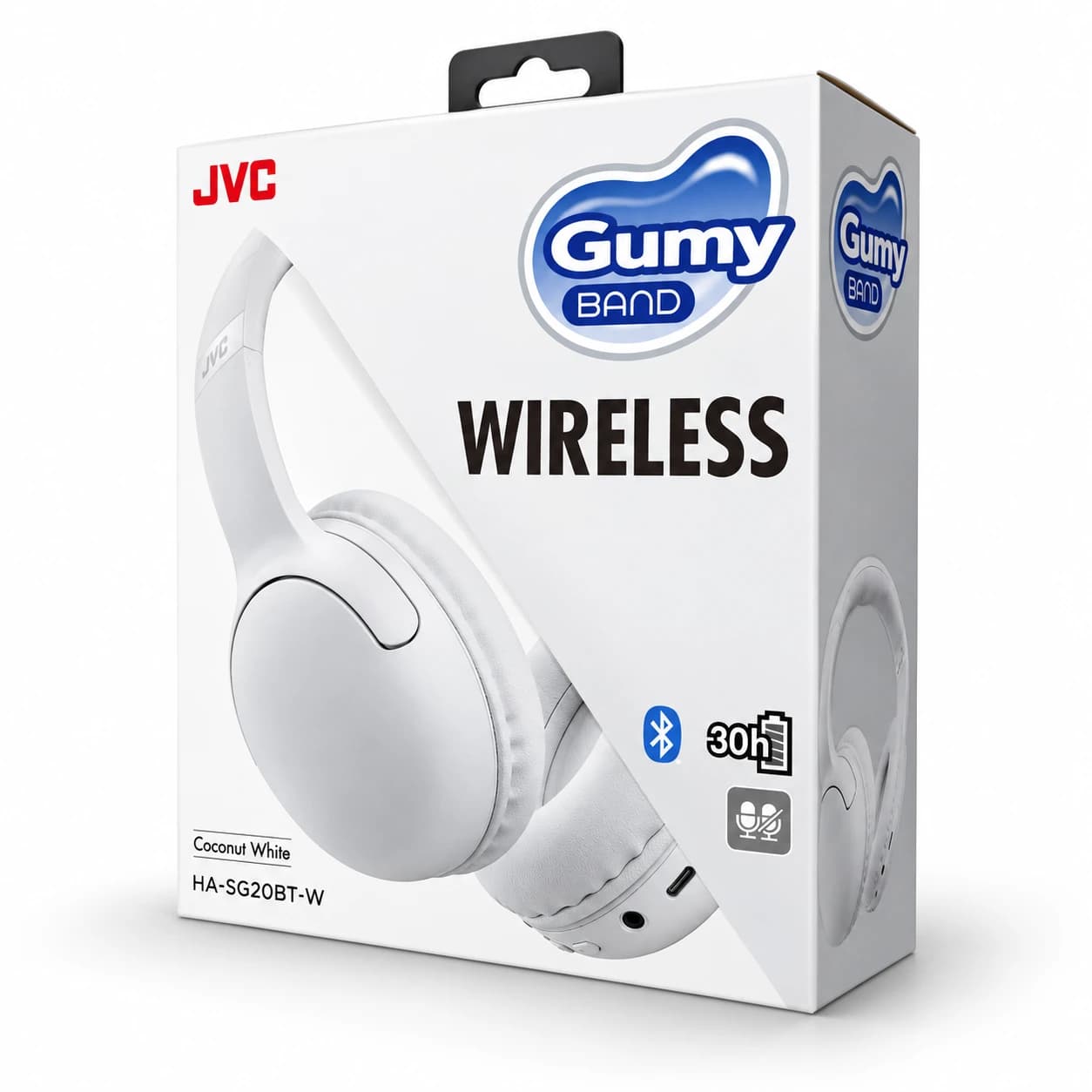 هدفون بی‌سیم جی‌وی‌سی JVC مدل HA-SG20BT-W | بلوتوثی با باتری ۳۰ ساعته — تصویر ۲