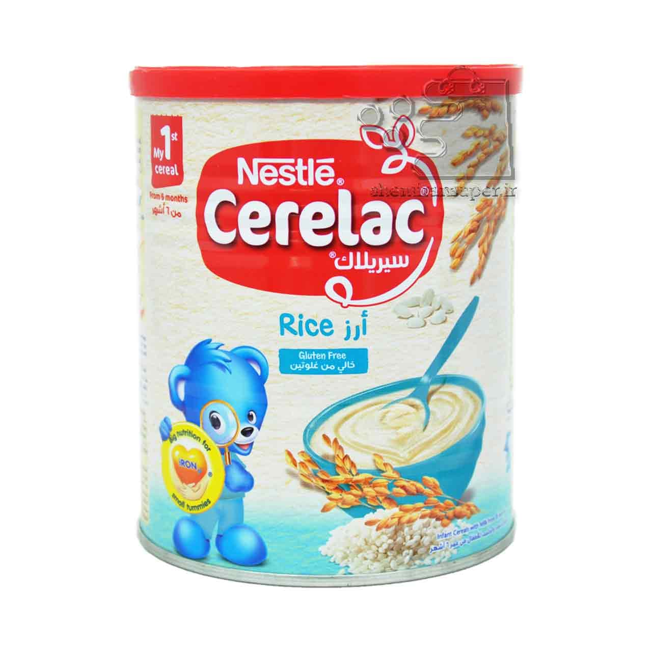 سرلاک برنج با شیر ( ۶ ماه به بالا ) بدون گلوتن ۴۰۰ گرم نستله – nestle