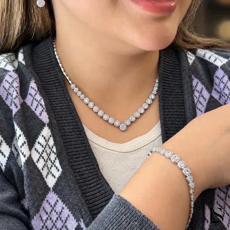 سرویس نقره زنانه طرح فلاور SZ55 — تصویر ۲