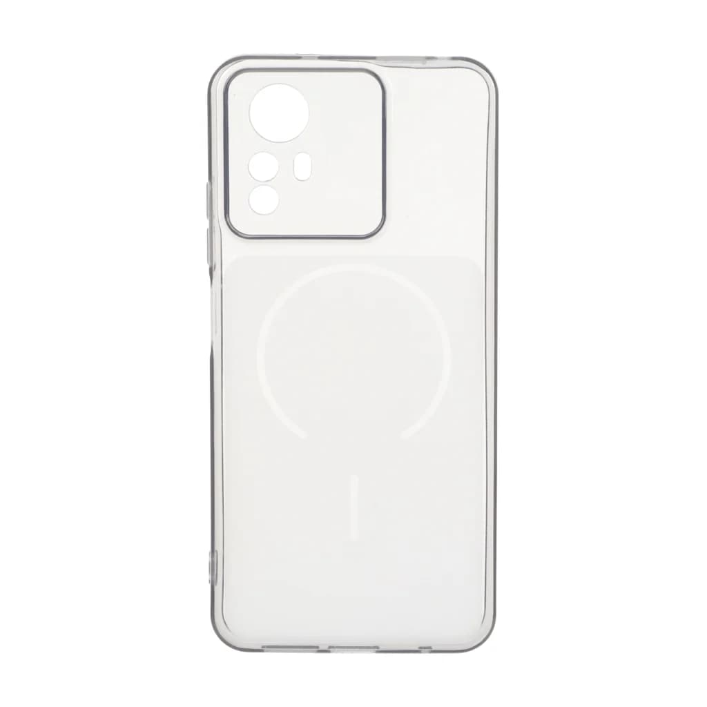قاب ژله ای شفاف مستطیلی طرح مگ سیف محافظ لنزدار Xiaomi Redmi Note 12S – مشکی — تصویر ۲