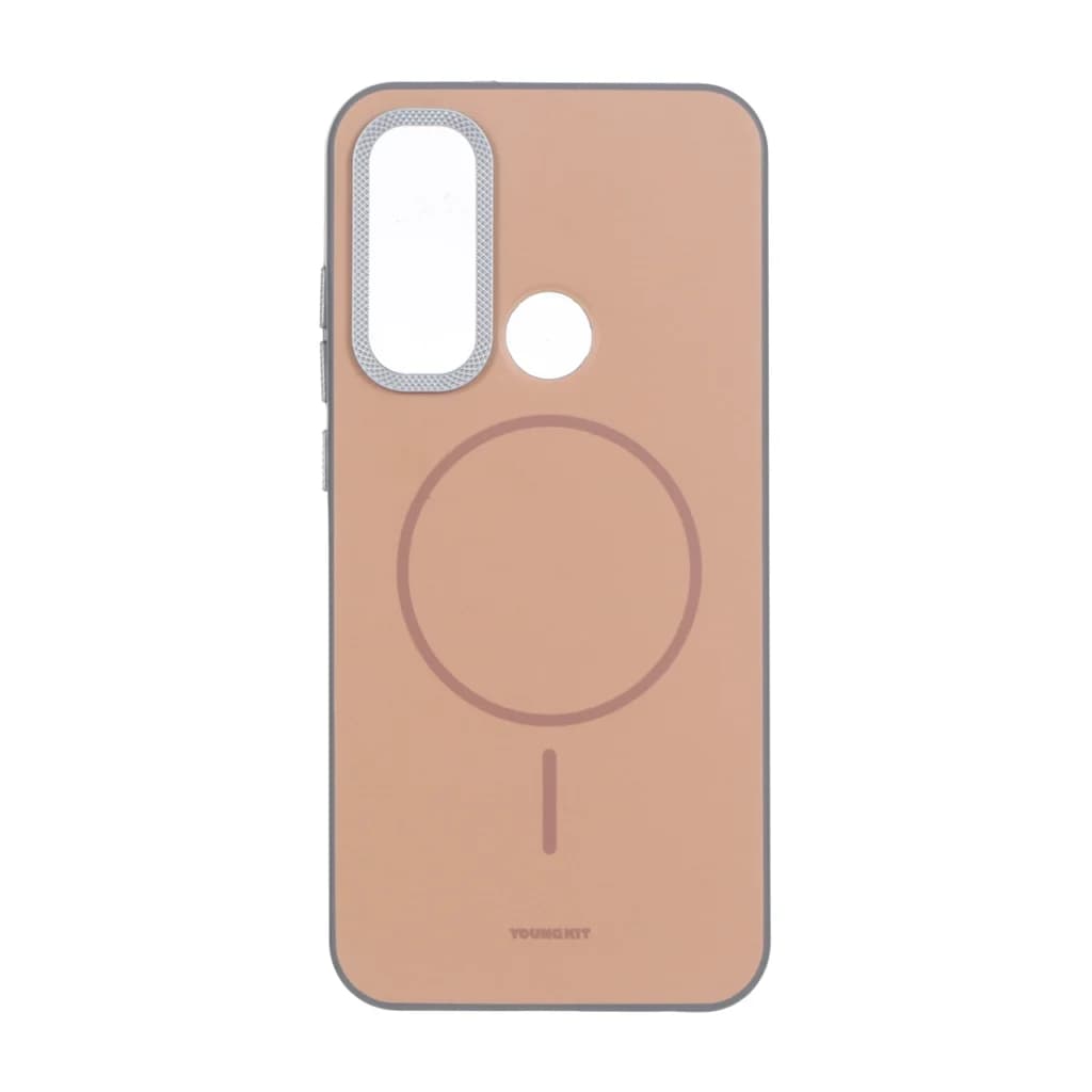 قاب Youngkit طرح مگ سیف دور لنز کربن Xiaomi Redmi Note 8 – قهوه ای — تصویر ۲