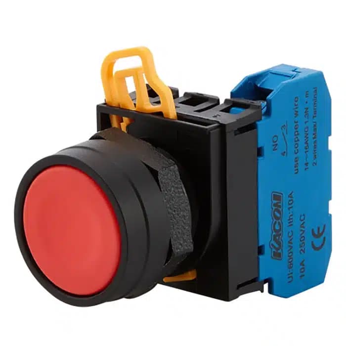شستی فشاری خودنگهدار قرمز مدل KACON J2-3110R