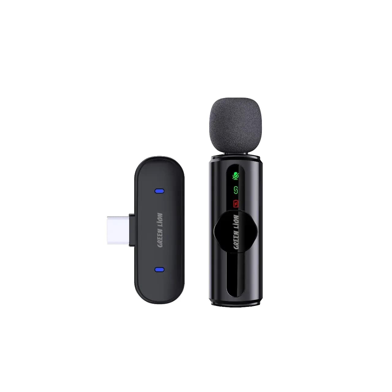 میکروفون بی سیم Green Lion Type-C مدل GNGM75XMICBK – مشکی (گارانتی 6 ماهه شرکتی) — تصویر ۵