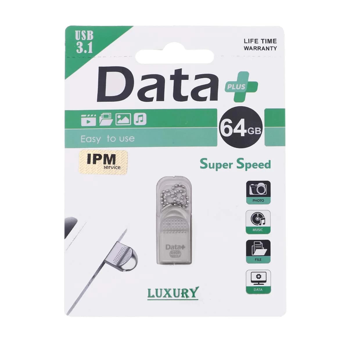 Data Plus LUXURY USB3.1 Flash Memory-64GB (گارانتی مادام العمر IPM) — تصویر ۲