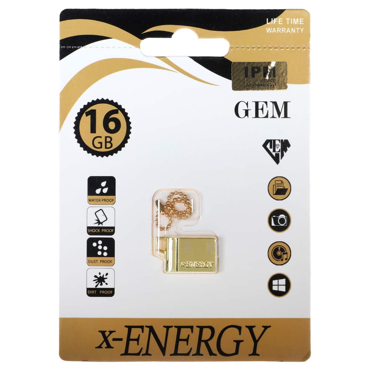 X-ENERGY Golden Gem USB2.0 Flash Memory-16GB