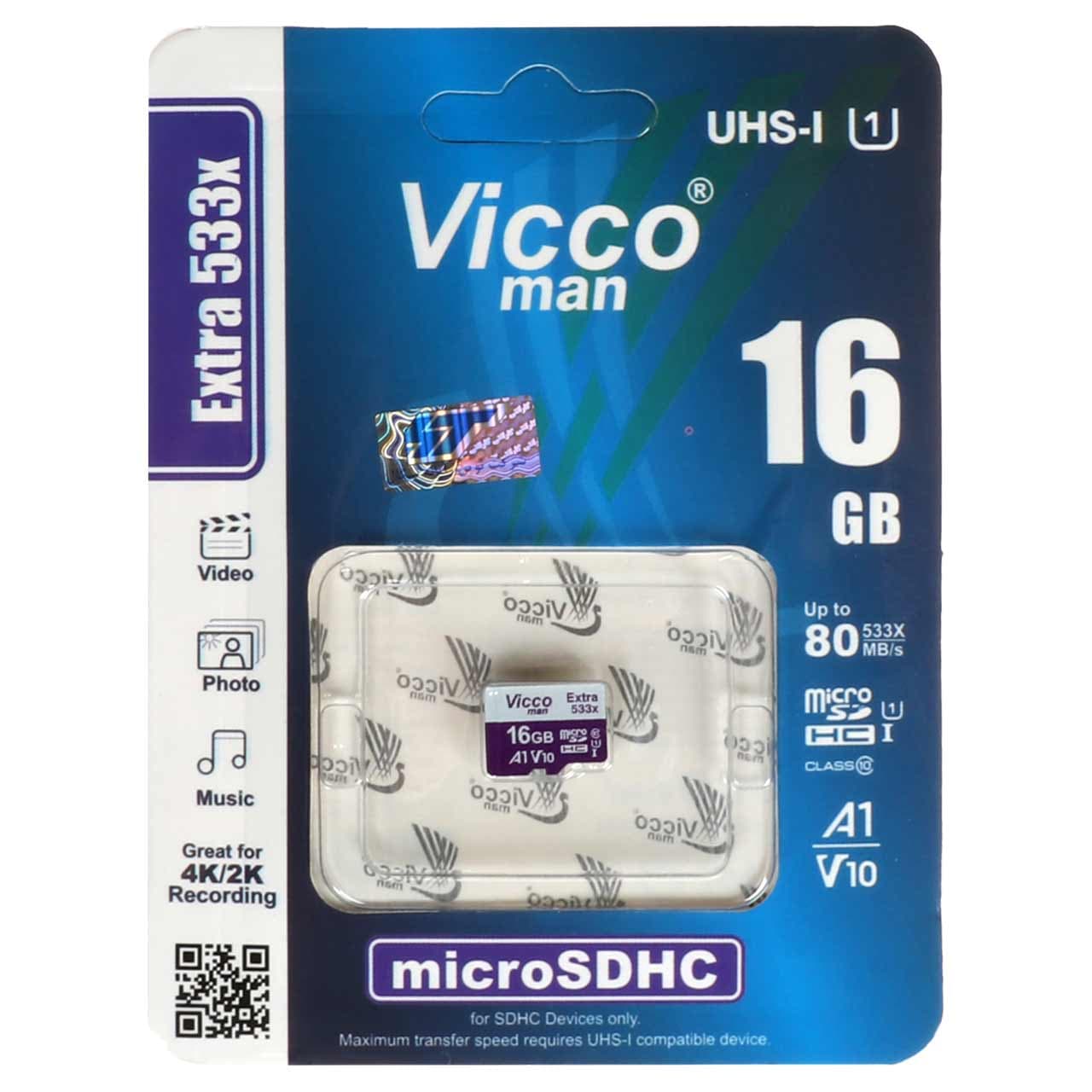 Vicco man microSDHC UHS-I EXTRA 533X-16GB