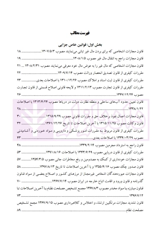 مجموعه قوانین خاص کیفری کاربردی | دکتر عظیم زاده — تصویر ۵