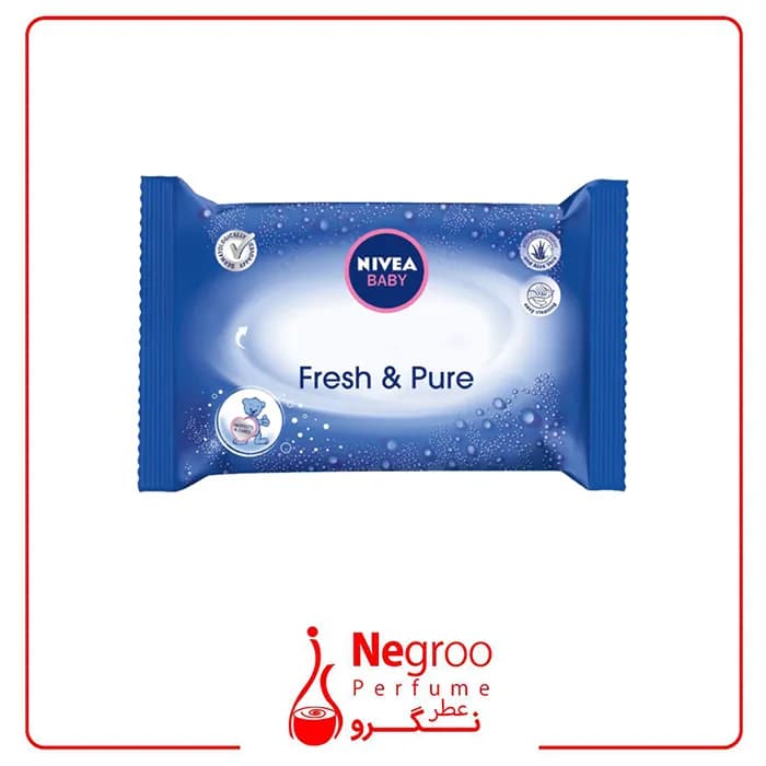 دستمال مرطوب کودک نیوآ مدل FRESH & PURE بسته 63 عددی