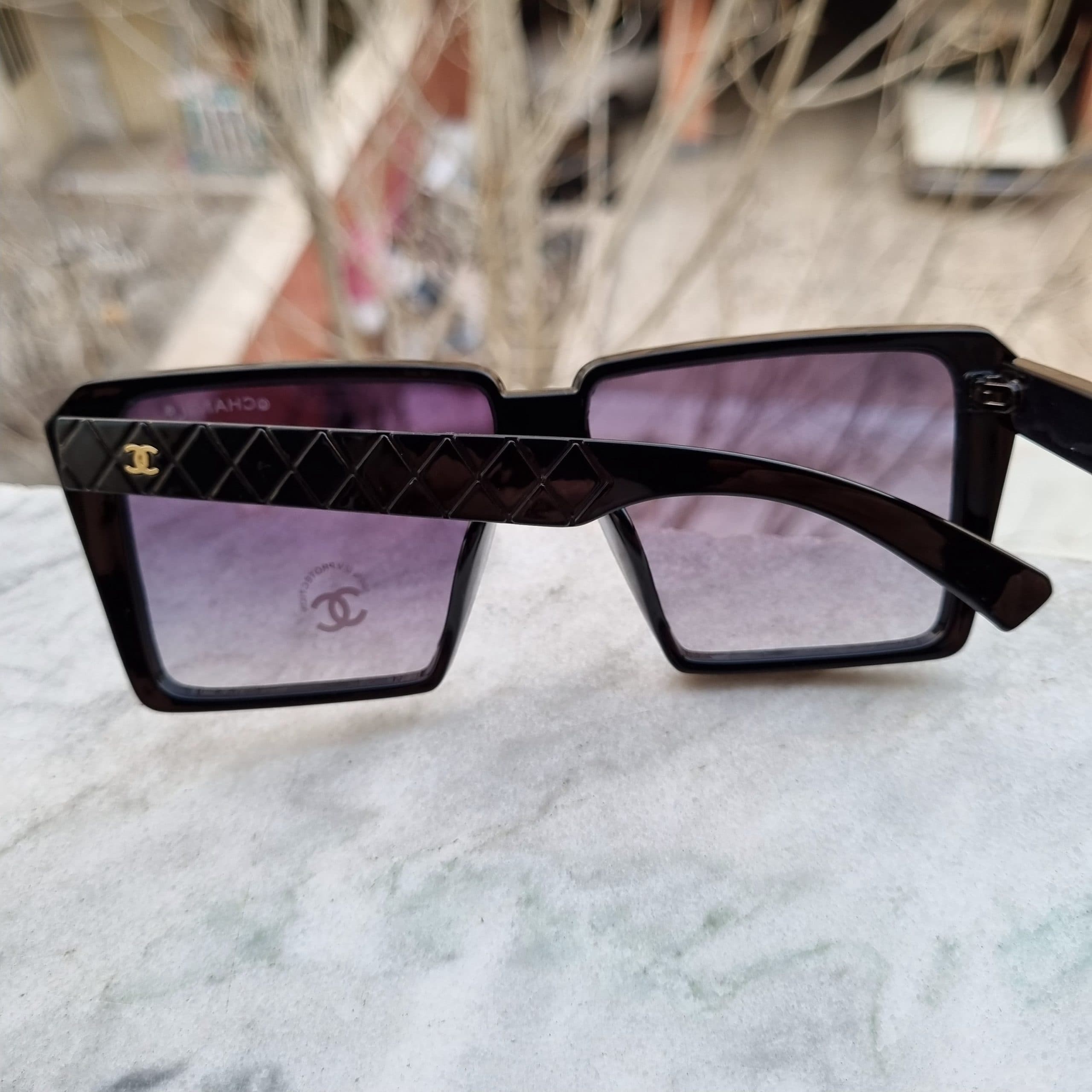 عینک آفتابی مارک چنل رنگ مشکی — تصویر ۷