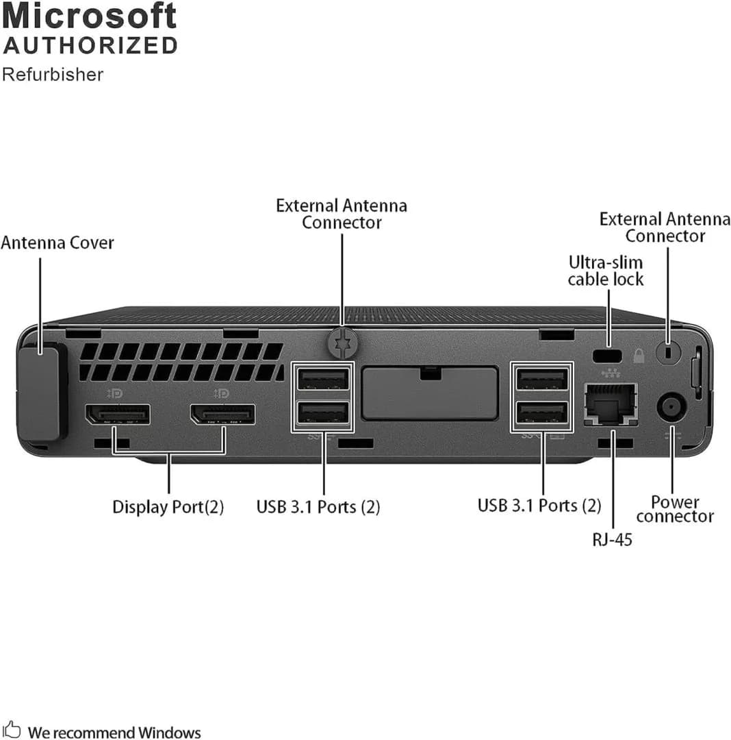 مینی کیس استوک HP tiny G4 Core i5-8500T 8G SSD 256G — تصویر ۳