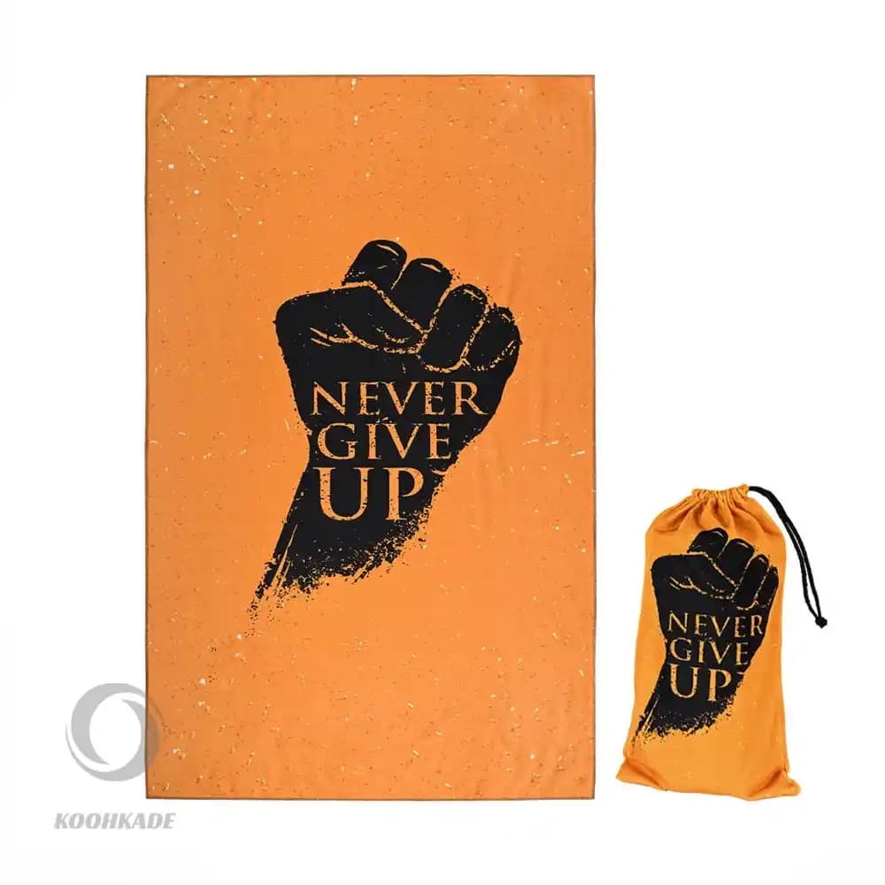حوله ورزشی Never Give Up ابعاد 100*50 — تصویر ۲
