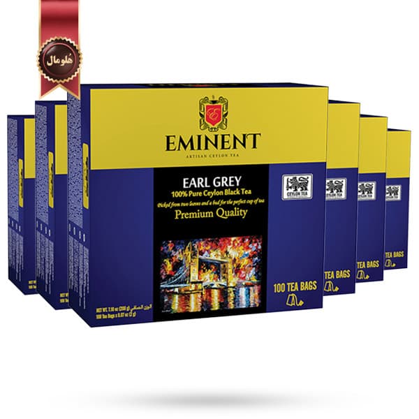 6 بسته چای تی بگ امیننت eminent مدل ارل گری earl grey پک 100 تایی (اورجینال)