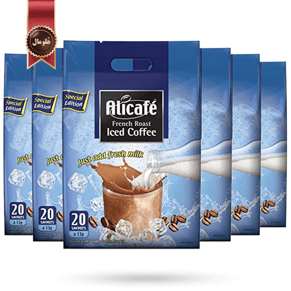 6 بسته آیس کافی علی کافه Alicafe مدل فرنچ رست french roast پک 20 ساشه ای (اورجینال)