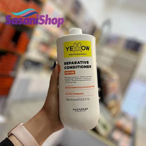 نرم‌کننده مو آلفاپرف سری یلو پرو Yellow Professional مدل Reparative حجم 1000 میلی‌لیتر — تصویر ۲