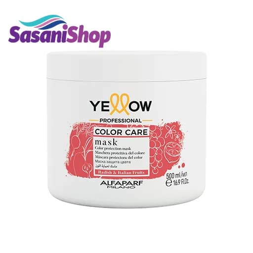 ماسک مو آلفاپرف سری یلو پرو Yellow Professional مدل محافظ رنگ مو Color Care حجم ۵۰۰ میلی‌لیتر