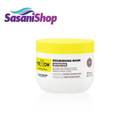 ماسک مو مغذی آلفاپرف سری یلو پرو Yellow Professional مدل Nutritive Nourishing Mask حجم 300 میلی‌لیتر