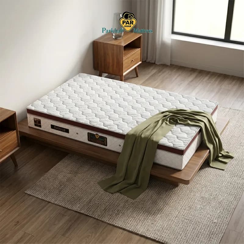 تشک طبی فنری مموری فوم دو نفره پرخواب 140×200|پشتیبانی مموری فوم، مناسب اتاق کوچک — تصویر ۲