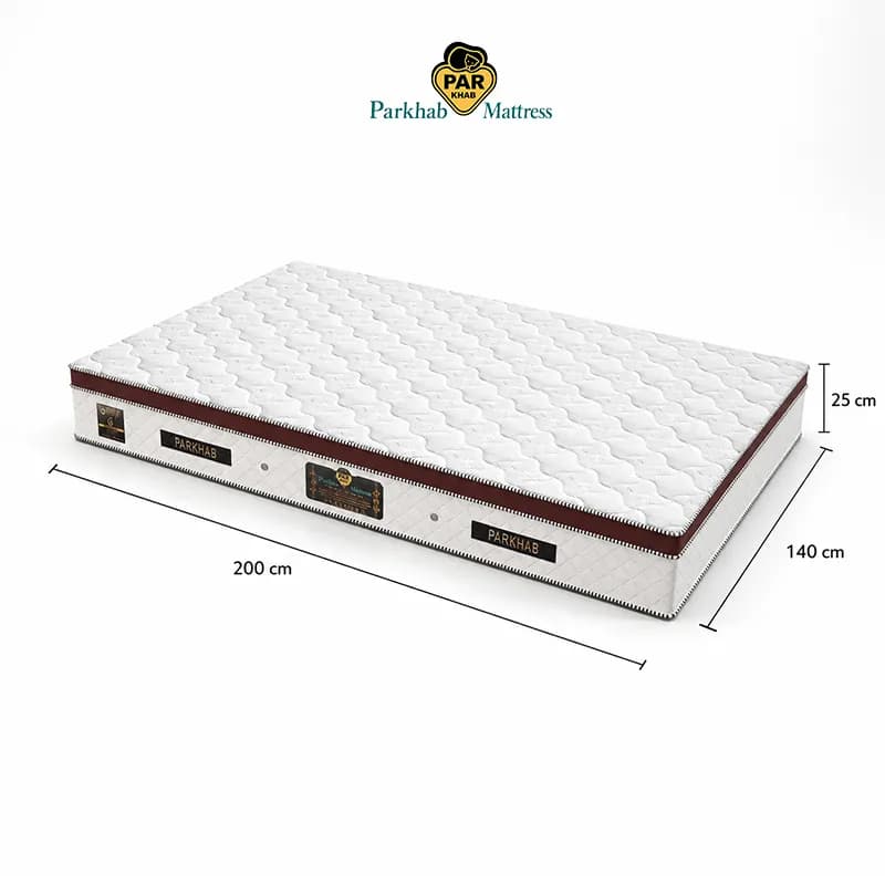 تشک طبی فنری مموری فوم دو نفره پرخواب 140×200|پشتیبانی مموری فوم، مناسب اتاق کوچک