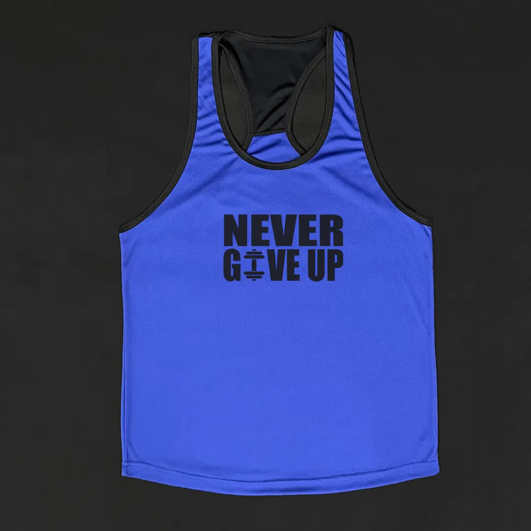 رکابی (تاپ) ورزشی|بدنسازی مدل NEVER GIVE UP — تصویر ۳